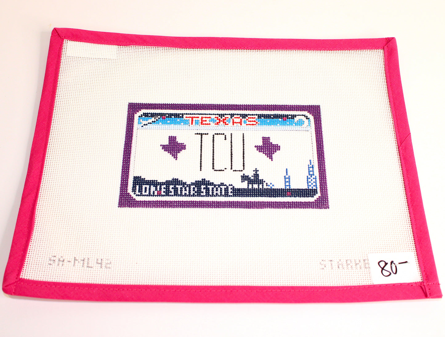 TCU License Plate (CBK Needlepoint Designs)