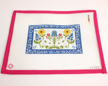 Wildflower Clutch Insert Needlepoint Canvas