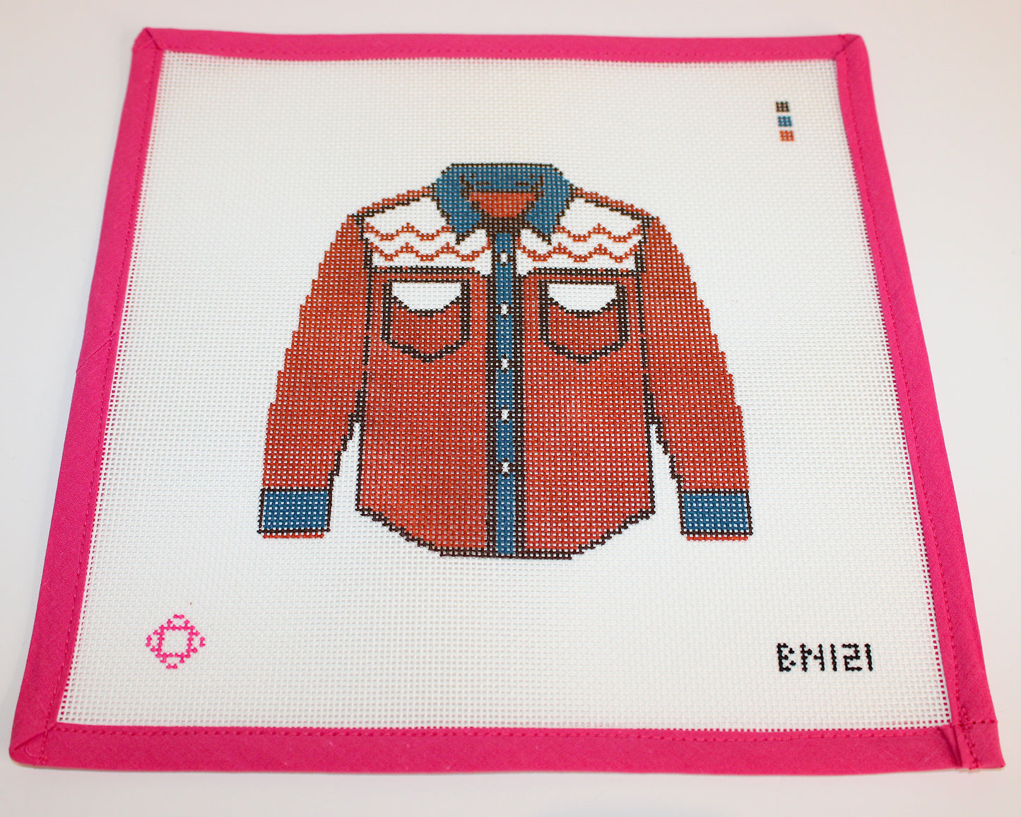 Western Shirt Ornament Needlepoint Canvas