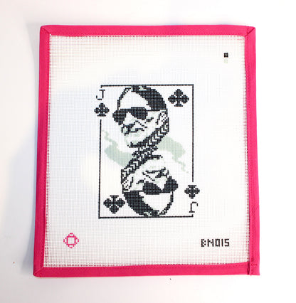 Willie Nelson: Jack of Clubs Needlepoint Ornament Canvas