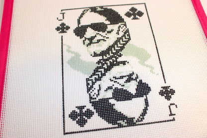 Willie Nelson: Jack of Clubs Needlepoint Ornament Canvas