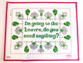 "A Souvenir from Paris" Pillow Needlepoint Canvas (Tongue-in-Chic)