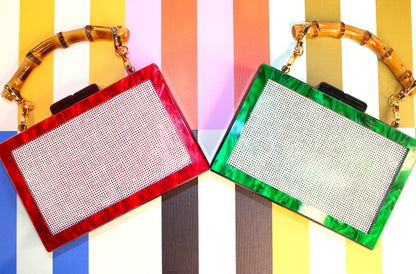 Self finishing Acrylic Clutch (GREEN)