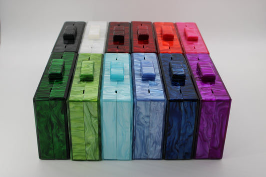 Self finishing Acrylic Clutch (NEW COLORS)
