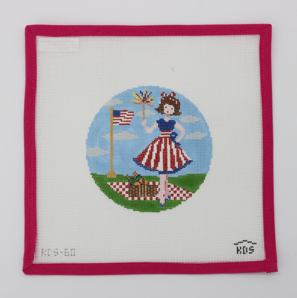 Betty Loves Independence Day with STITCH GUIDE (Gingham Stitchery)