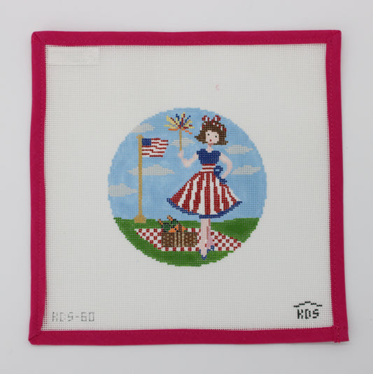 Betty Loves Independence Day with STITCH GUIDE (Gingham Stitchery)
