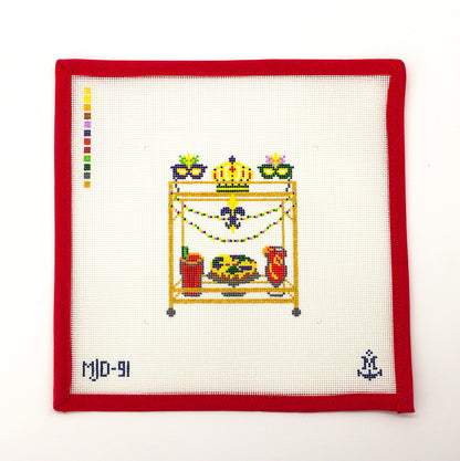 Mardi Gras Bar Cart (Morgan Julia Designs)