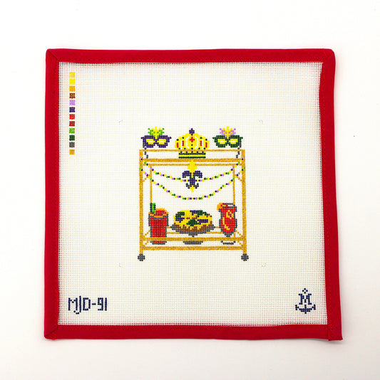 Mardi Gras Bar Cart (Morgan Julia Designs)