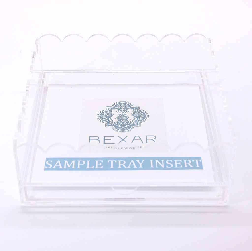 Medium Scalloped Self-finishing Needlepoint Tray