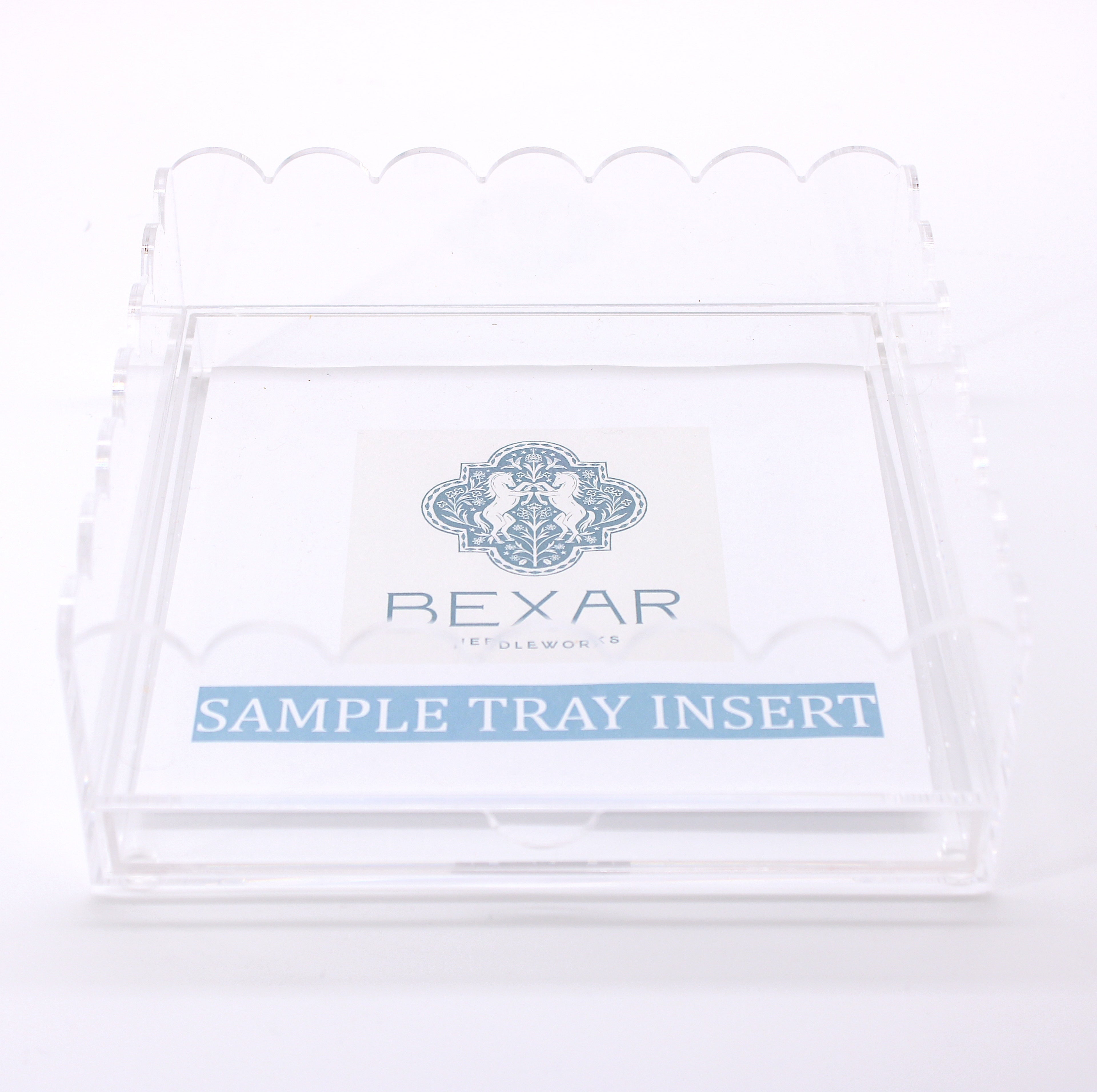 Medium Scalloped Self-finishing Needlepoint Tray