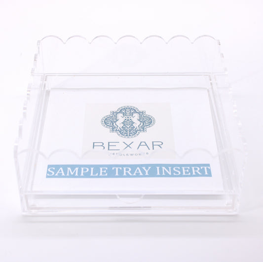 Medium Scalloped Self-finishing Needlepoint Tray