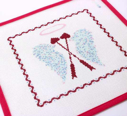 Pi Phi Cupid Arrow Needlepoint Tray Insert Canvas