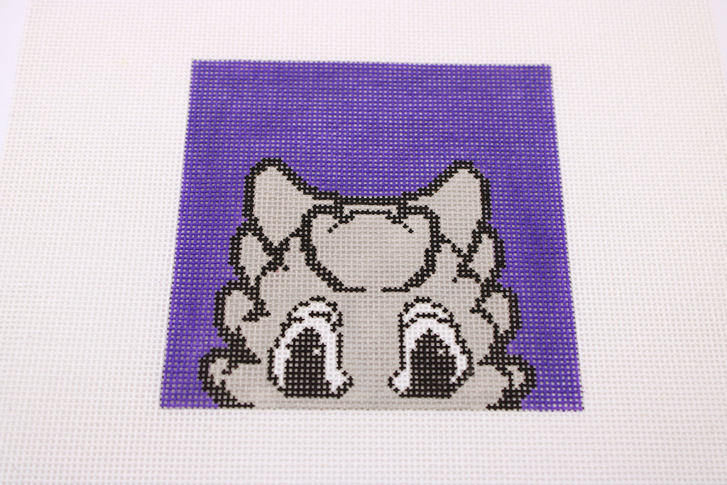 Super Frog Peeper Needlepoint Canvas and Stitch Guide