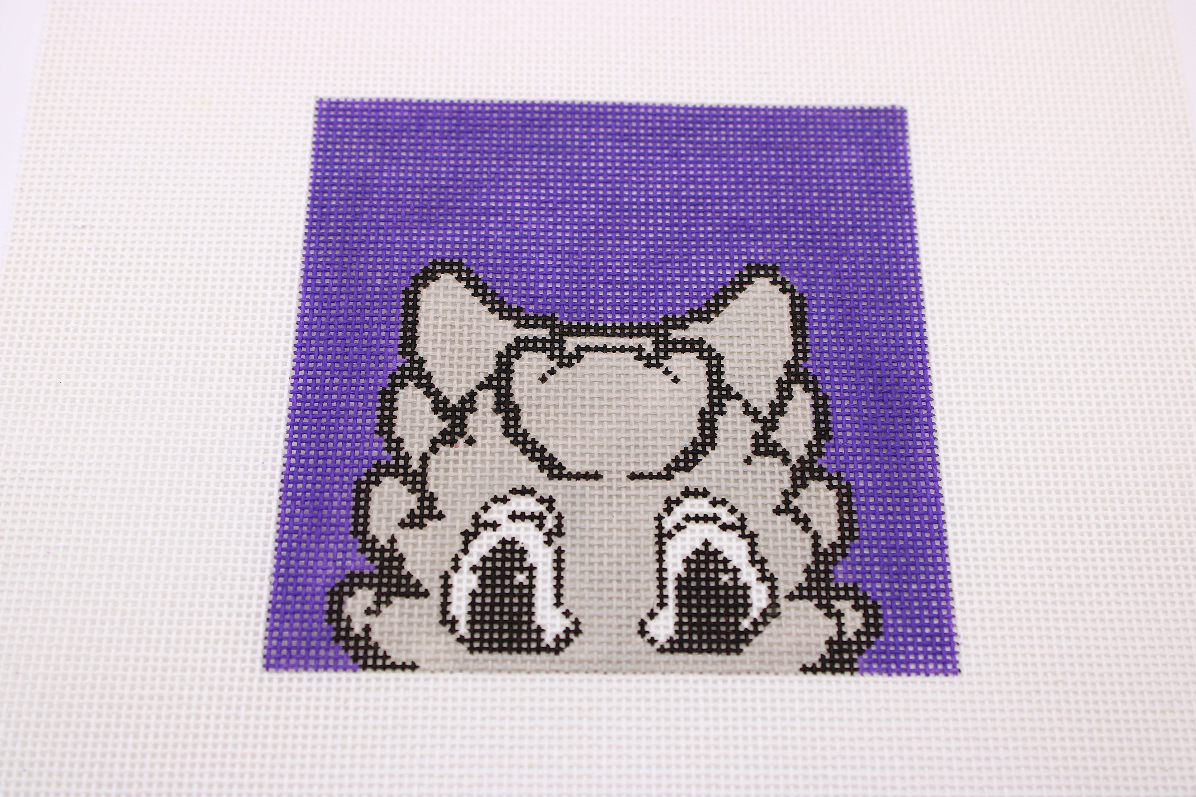 Super Frog Peeper Needlepoint Canvas and Stitch Guide
