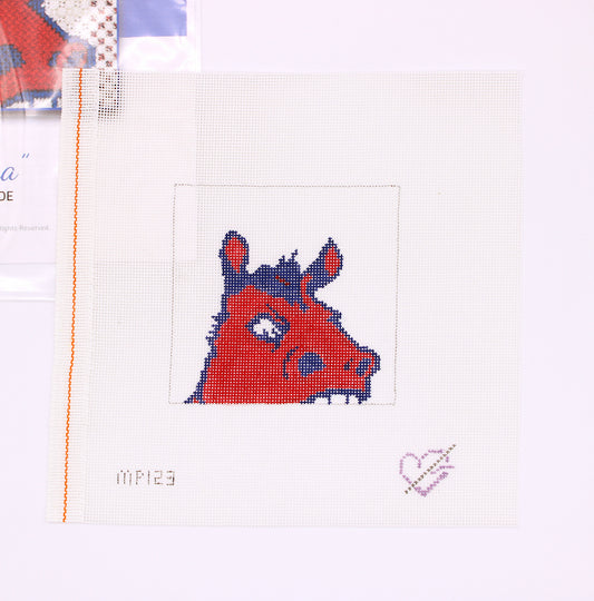 Petunia Peeper Needlepoint Canvas and Stitch Guide