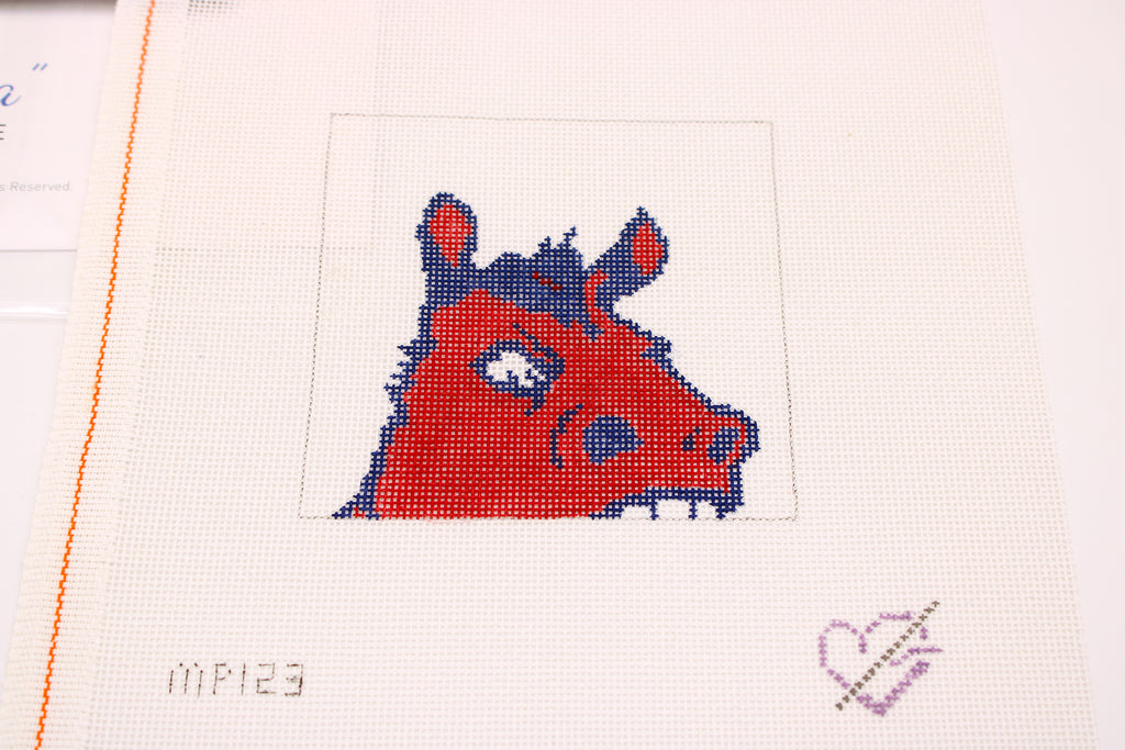 Petunia Peeper Needlepoint Canvas and Stitch Guide