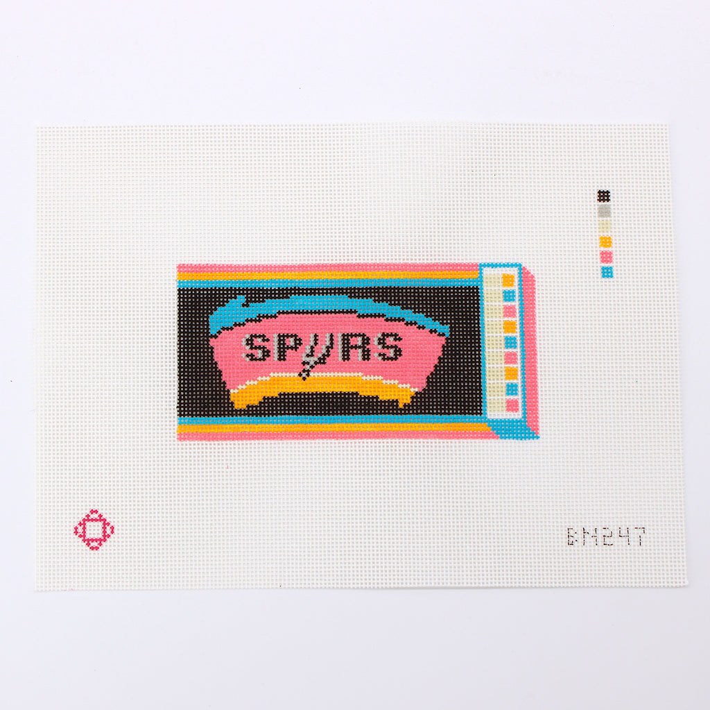 Spurs Matchbox Needlepoint Canvas