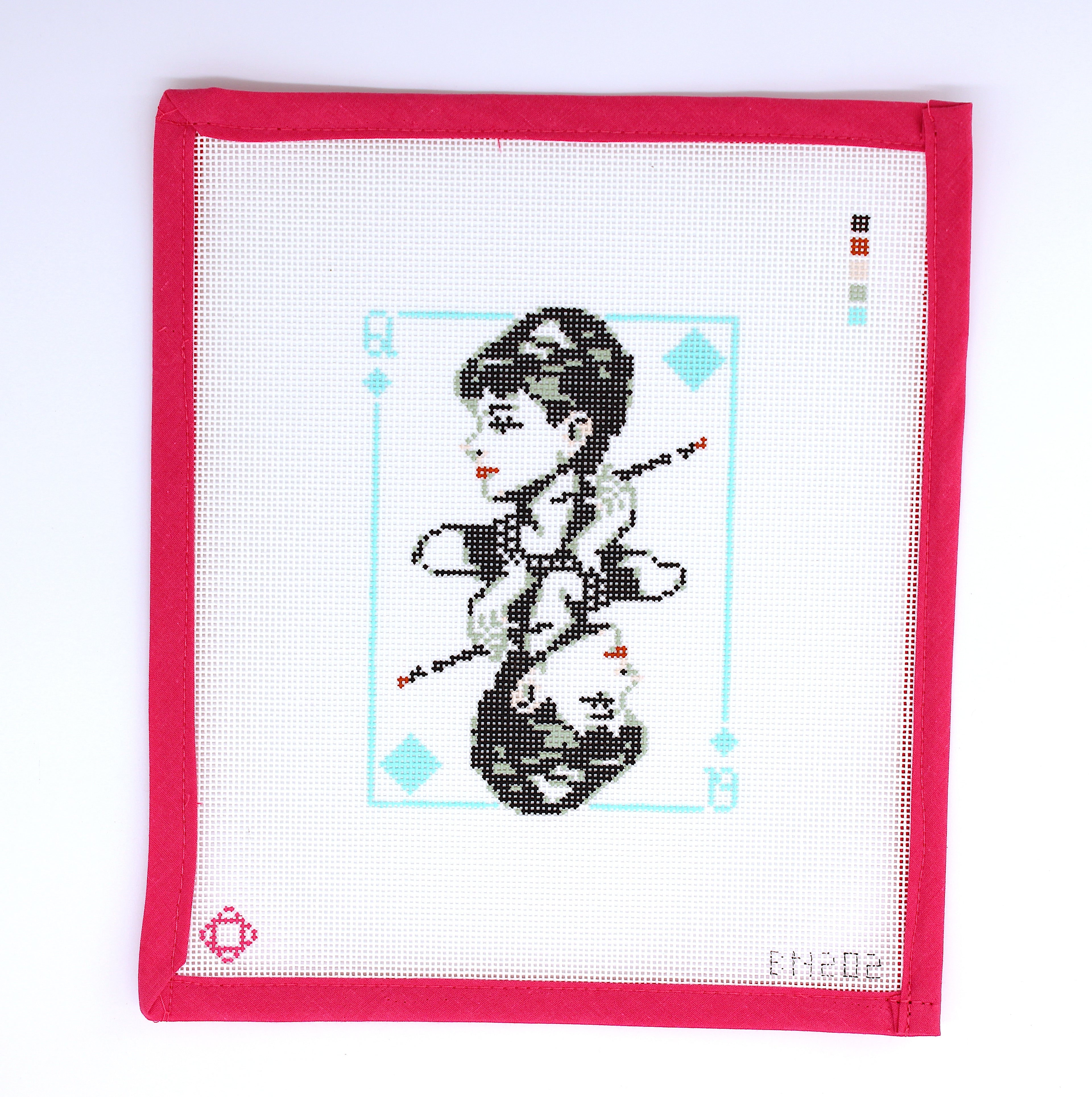 Audrey Hepburn Movie Card Needlepoint Canvas