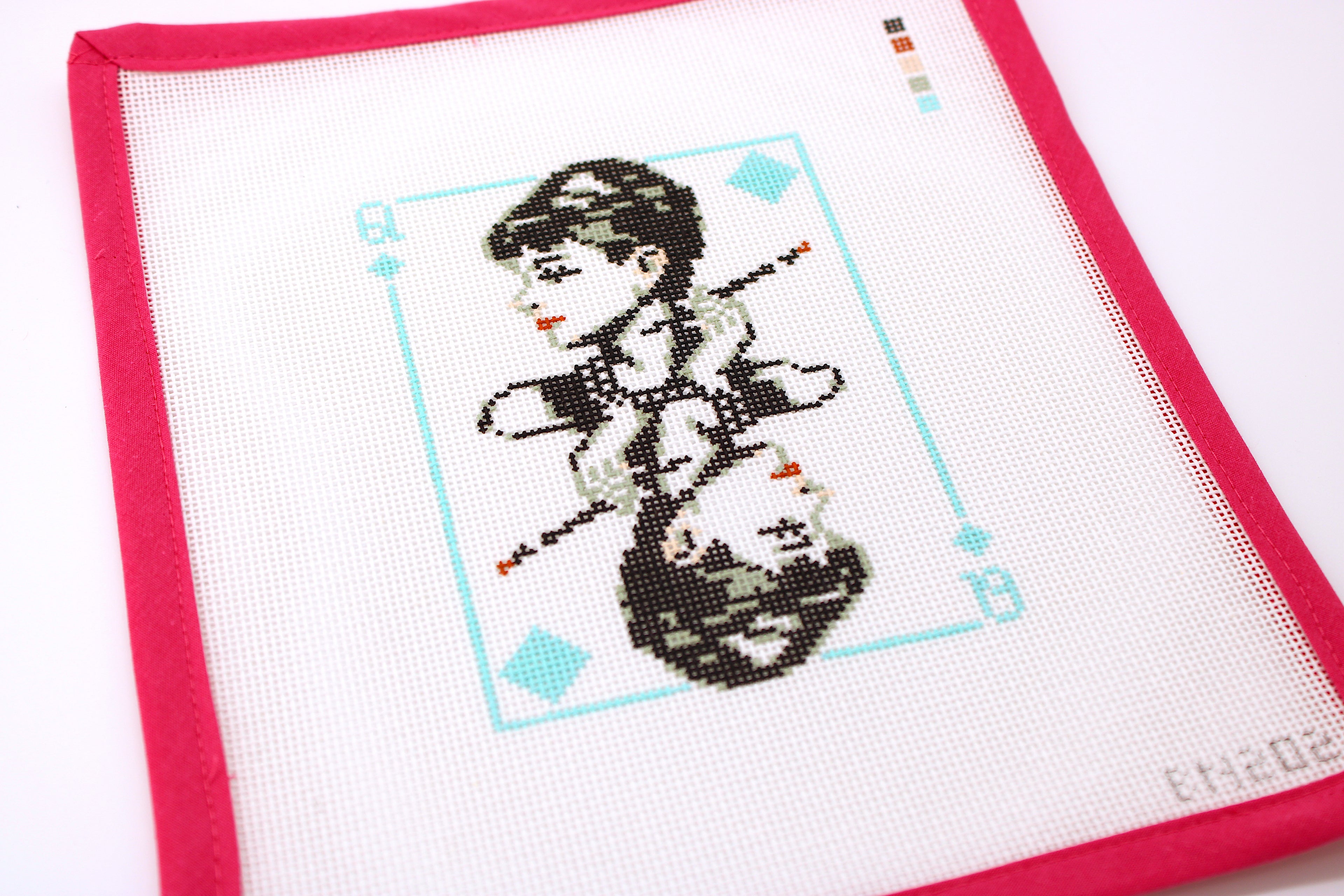 Audrey Hepburn Movie Card Needlepoint Canvas