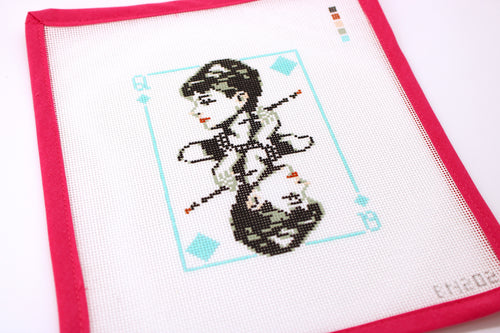 Audrey Hepburn Movie Card Needlepoint Canvas