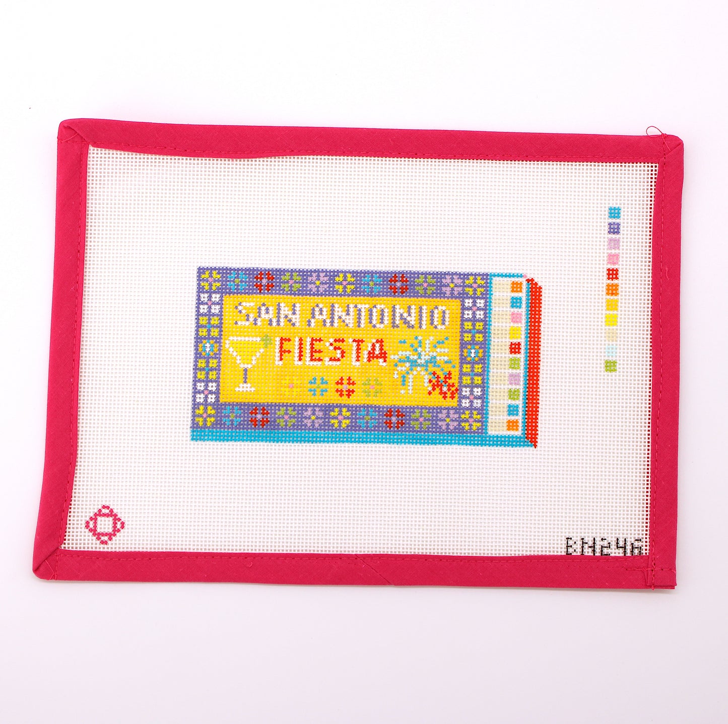 San Antonio Fiesta Matchbox Needlepoint Canvas
