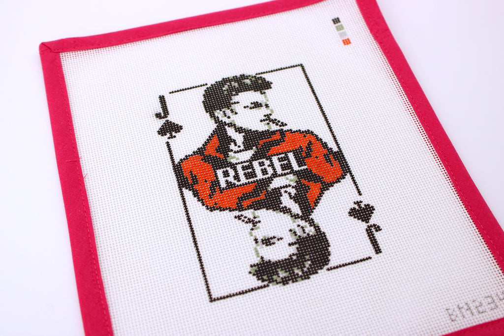 James Dean Movie Card Needlepoint Canvas