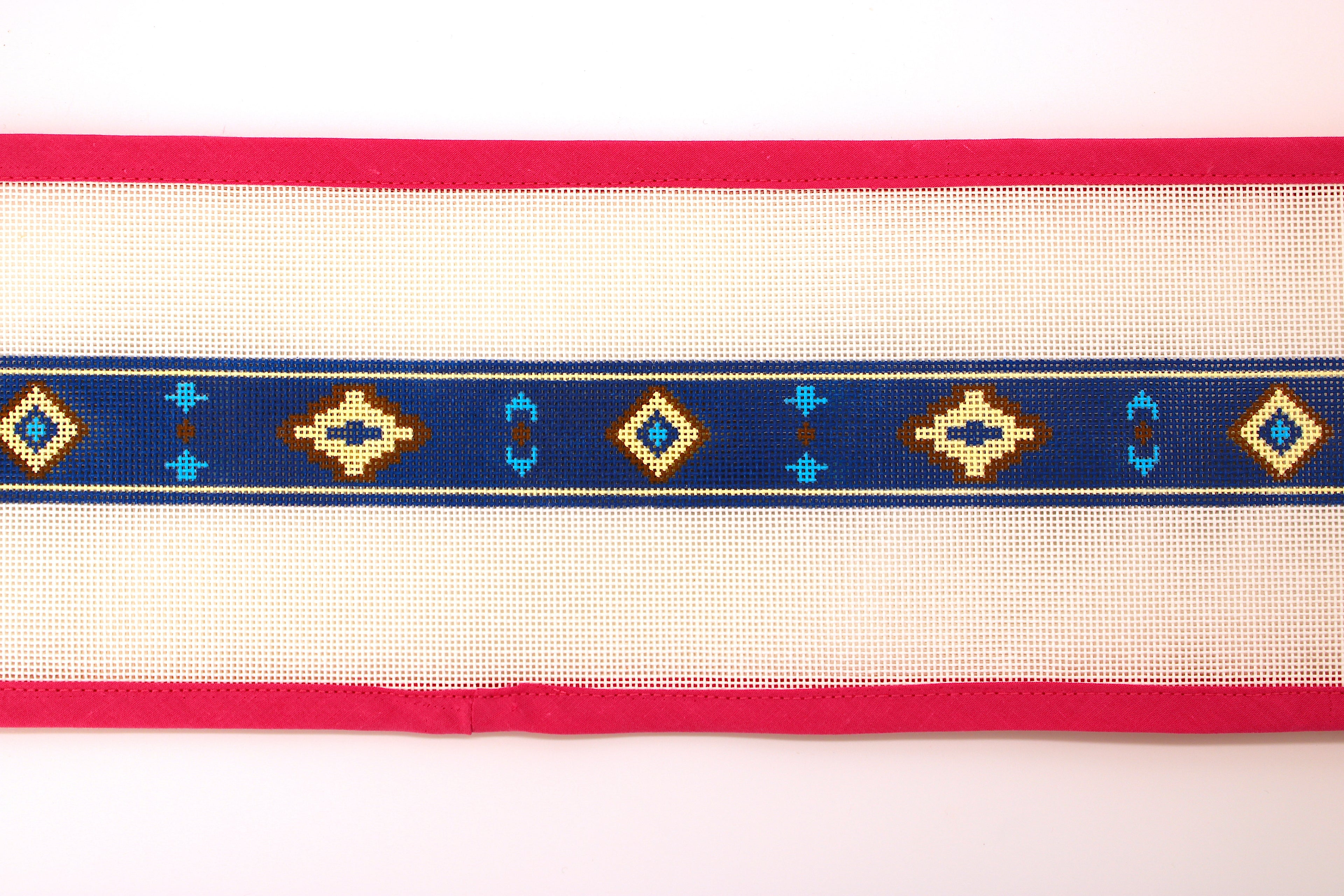 Blue Southwestern Belt Needlepoint Canvas