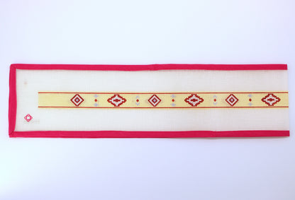 Maroon Southwestern Belt Needlepoint Canvas