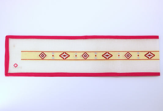 Maroon Southwestern Belt Needlepoint Canvas