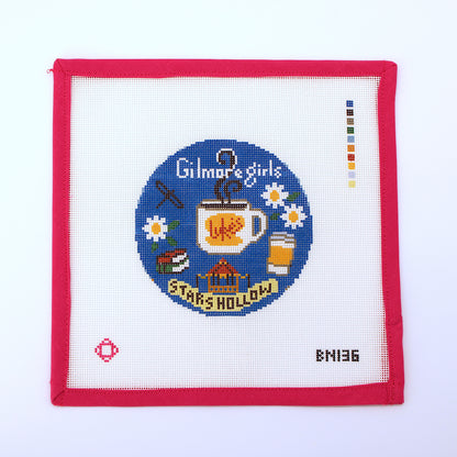 Gilmore Girls Symbols Round Needlepoint Canvas