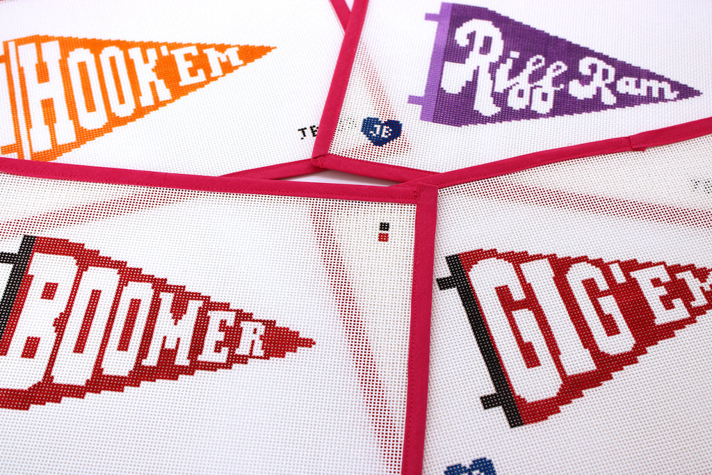 Boomer Pennant Pennant Needlepoint Canvas (Jocelyn Bezner Designs)