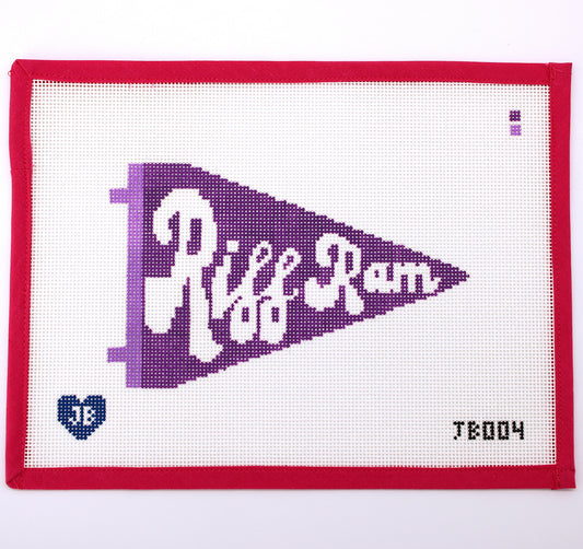 Riff Ram Pennant Needlepoint Canvas (Jocelyn Bezner Designs)