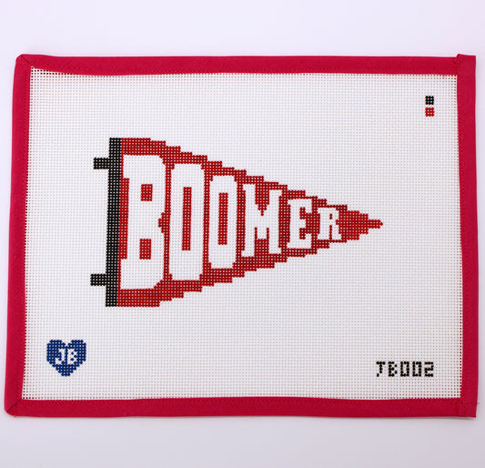 Boomer Pennant Pennant Needlepoint Canvas (Jocelyn Bezner Designs)