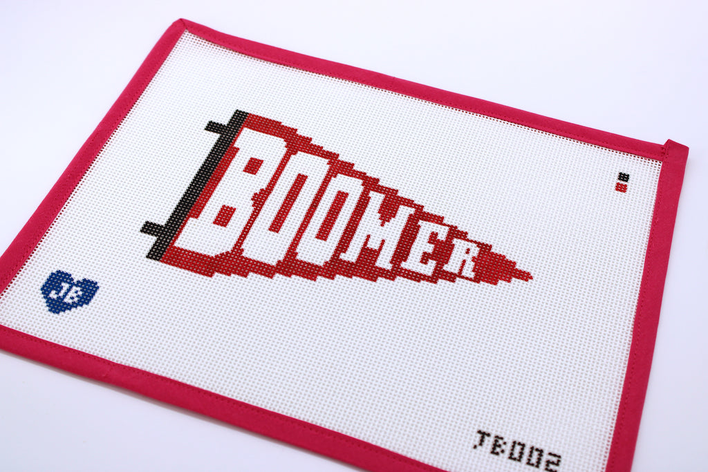 Boomer Pennant Pennant Needlepoint Canvas (Jocelyn Bezner Designs)