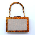 Self Finishing Acrylic Clutch (SMOKEY CARAMEL)