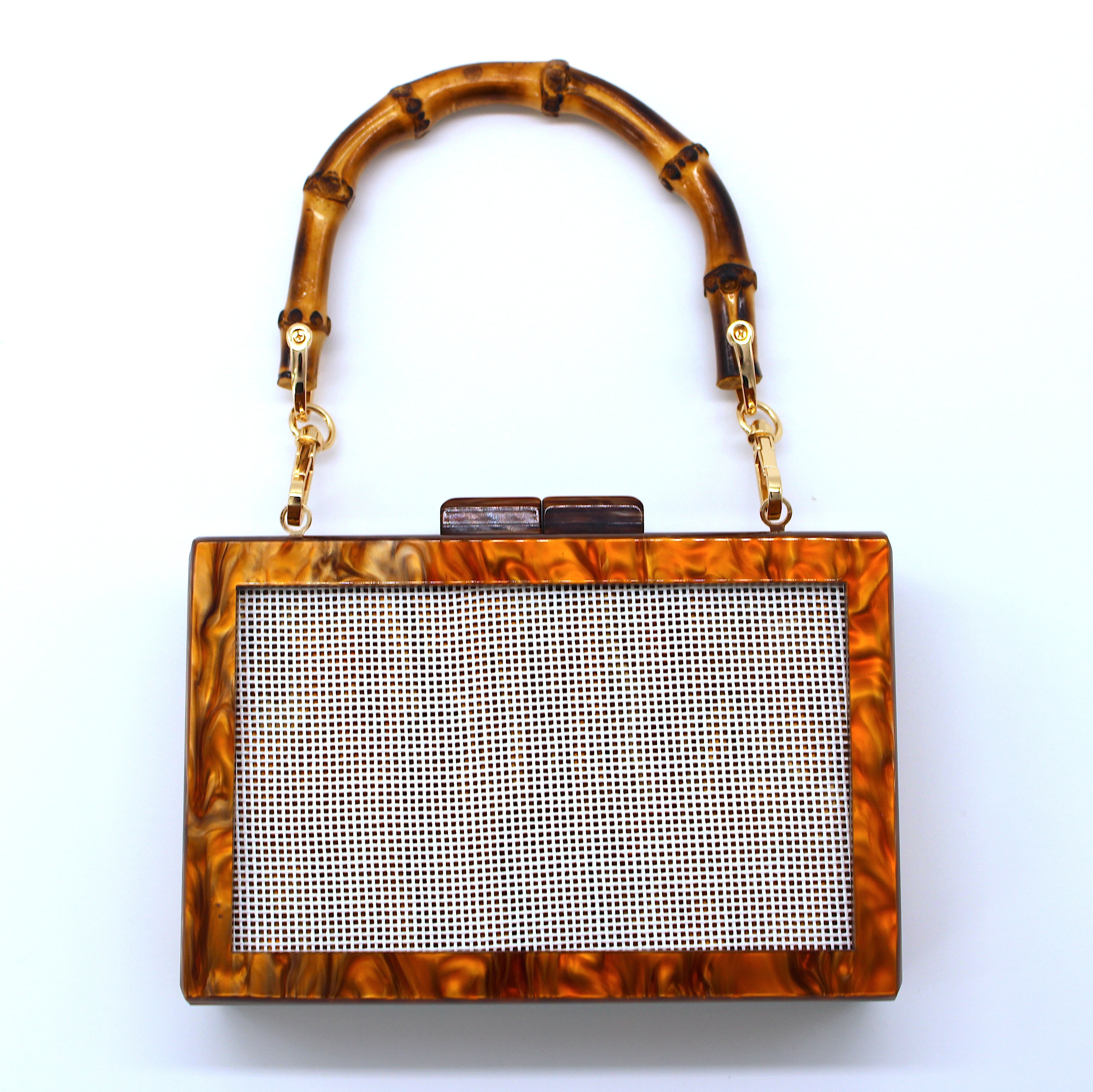 Self Finishing Acrylic Clutch (SMOKEY CARAMEL)