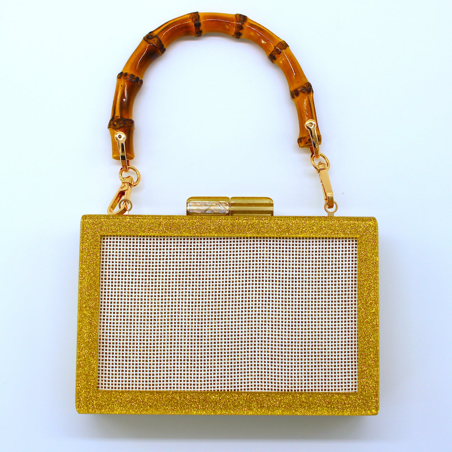 Self finishing Acrylic Clutch (GLITTERBUG)