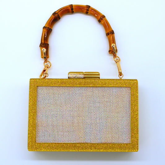Self finishing Acrylic Clutch (GLITTERBUG)