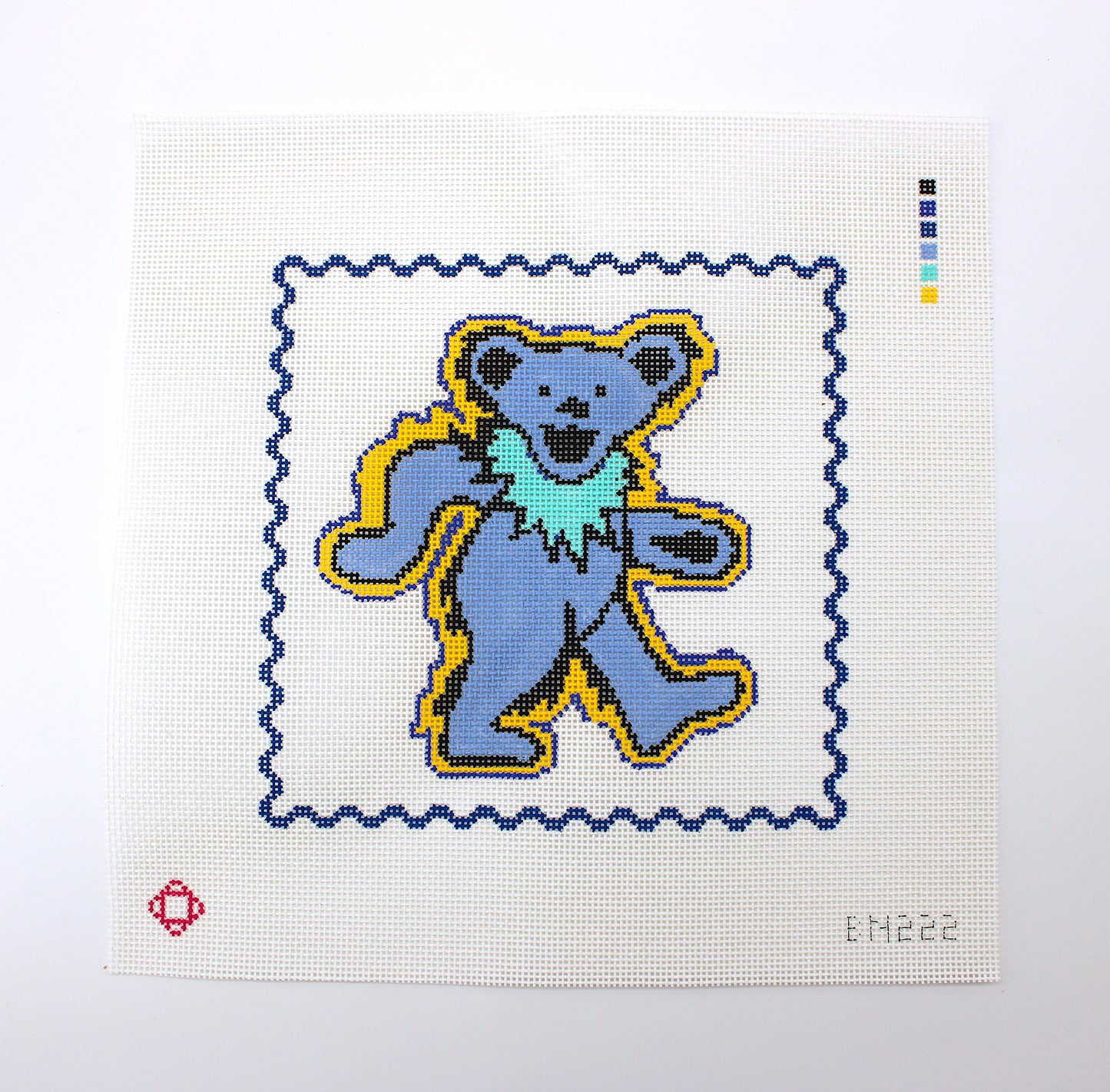 Dancing Bear Tray Insert Needlepoint Canvas