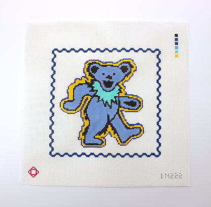 Dancing Bear Tray Insert Needlepoint Canvas