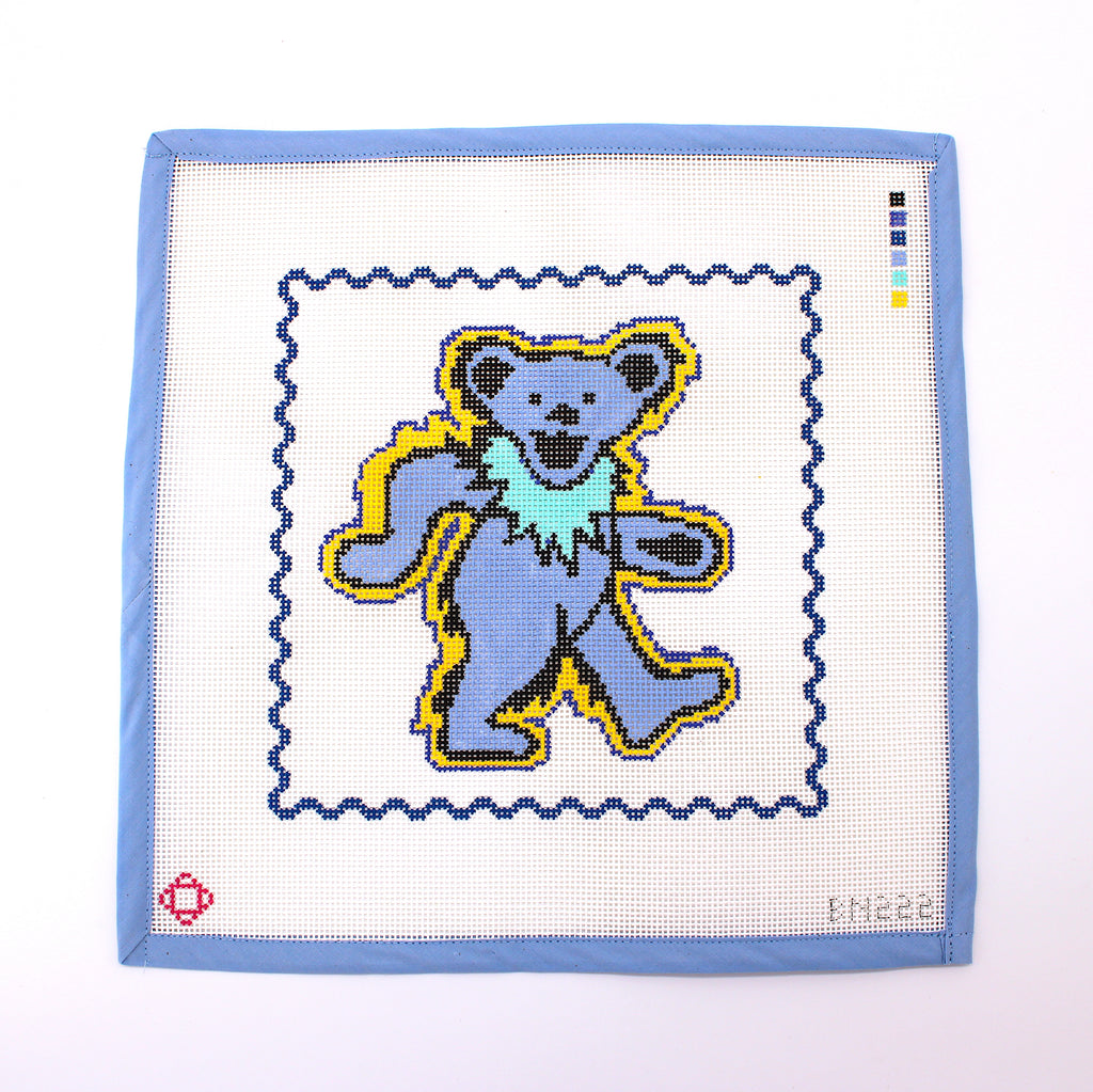 Dancing Bear Tray Insert Needlepoint Canvas