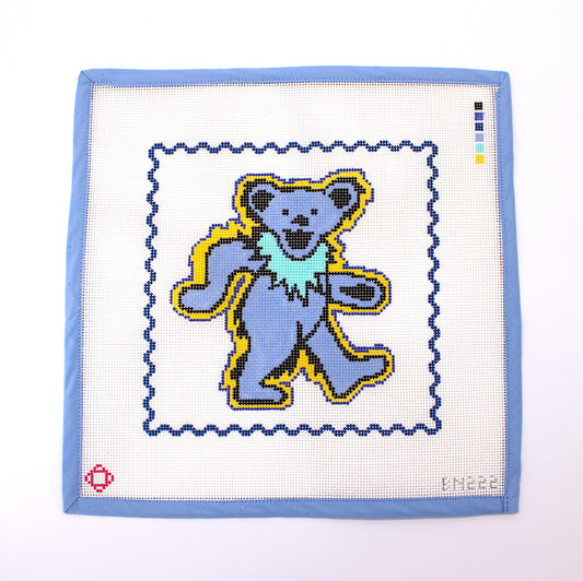 Dancing Bear Tray Insert Needlepoint Canvas