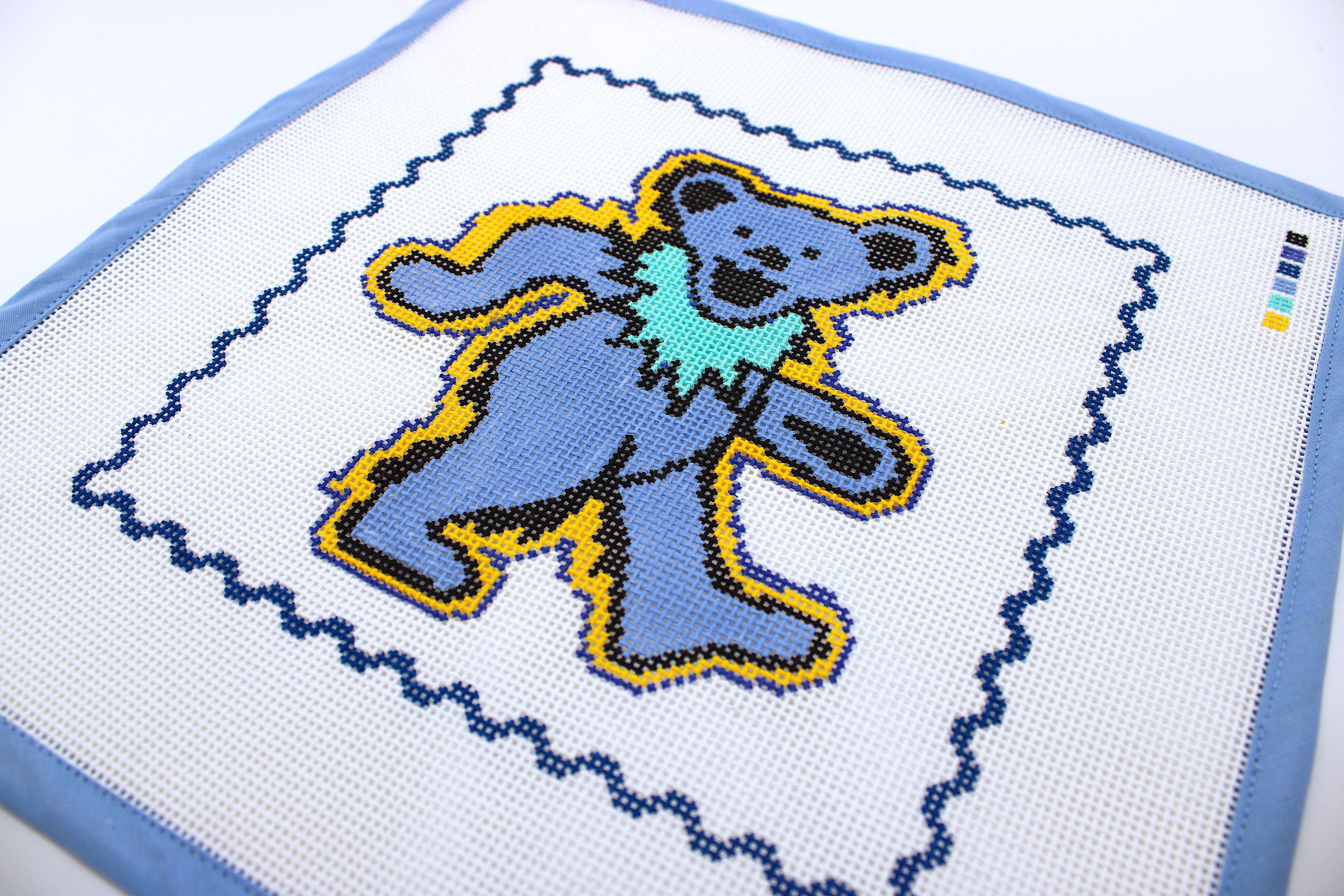 Dancing Bear Tray Insert Needlepoint Canvas