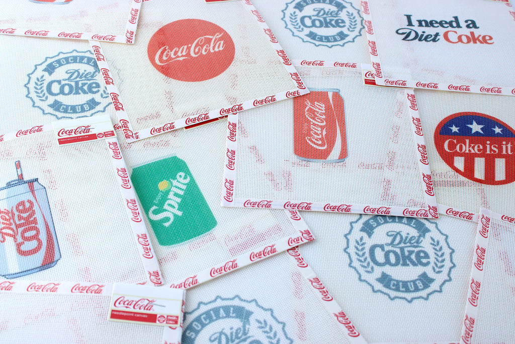 Diet Coke® Social Club Needlepoint Canvas | Licensed Coca-Cola® (Mary Kathryn Design)