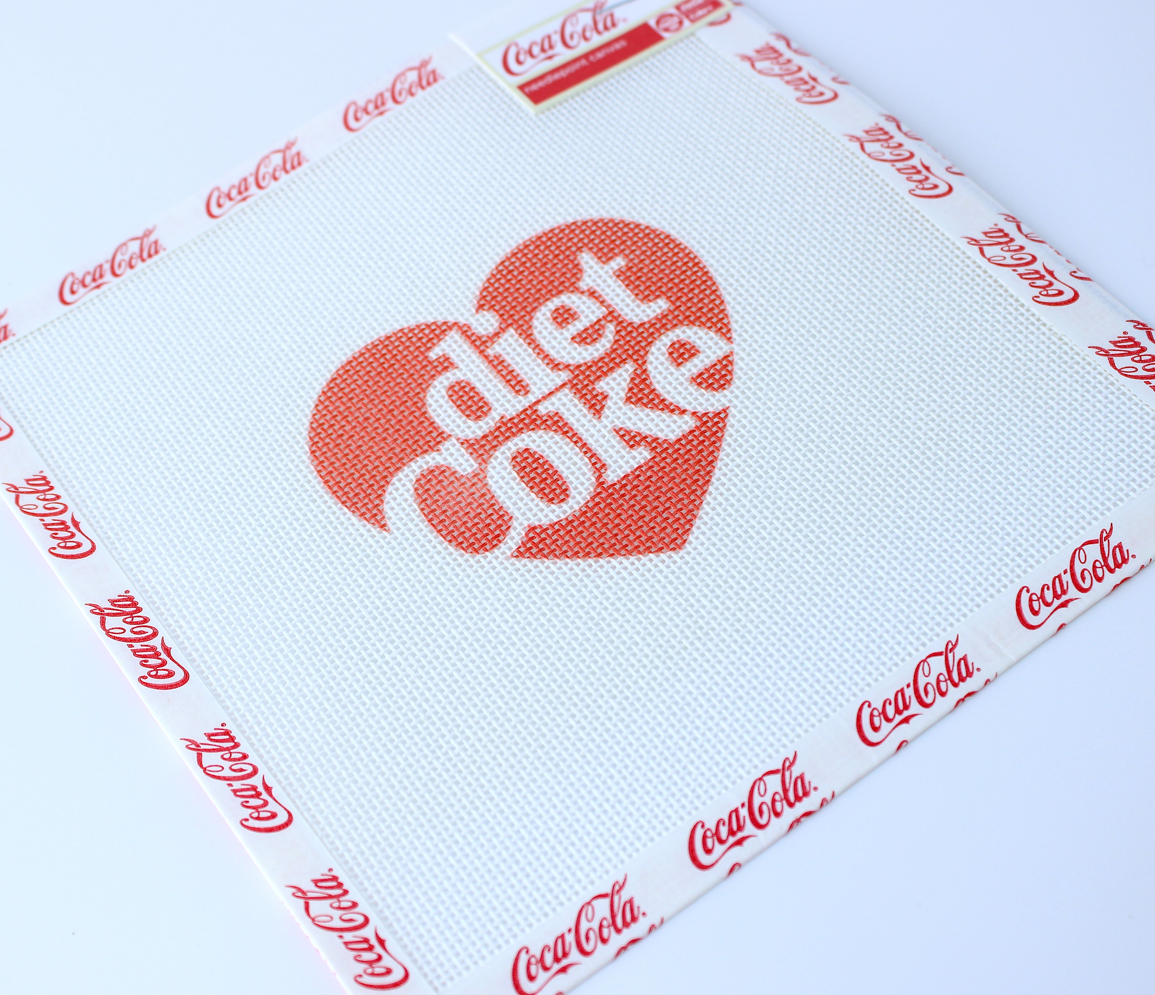 Diet Coke® Heart Needlepoint Canvas | Licensed Coca-Cola® (Mary Kathryn Designs)