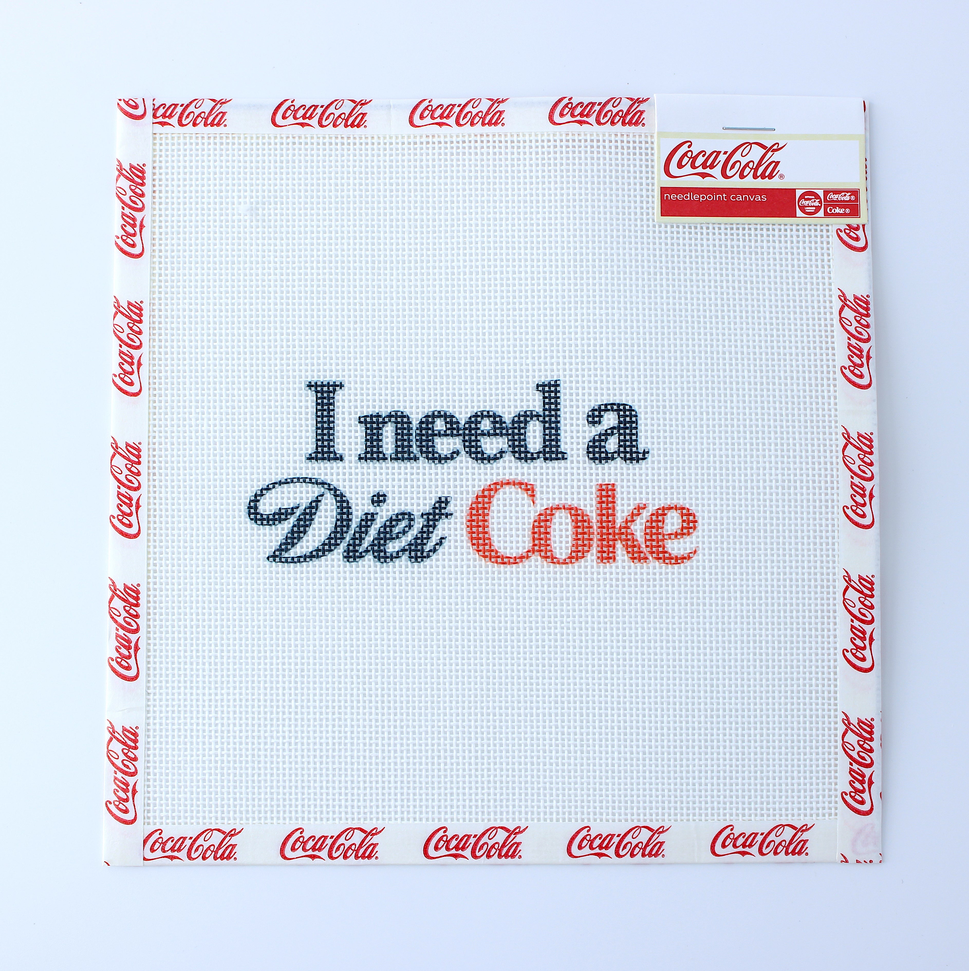I Need a Diet Coke® Needlepoint Canvas | Licensed Coca-Cola® Product (Mary Kathryn Designs)