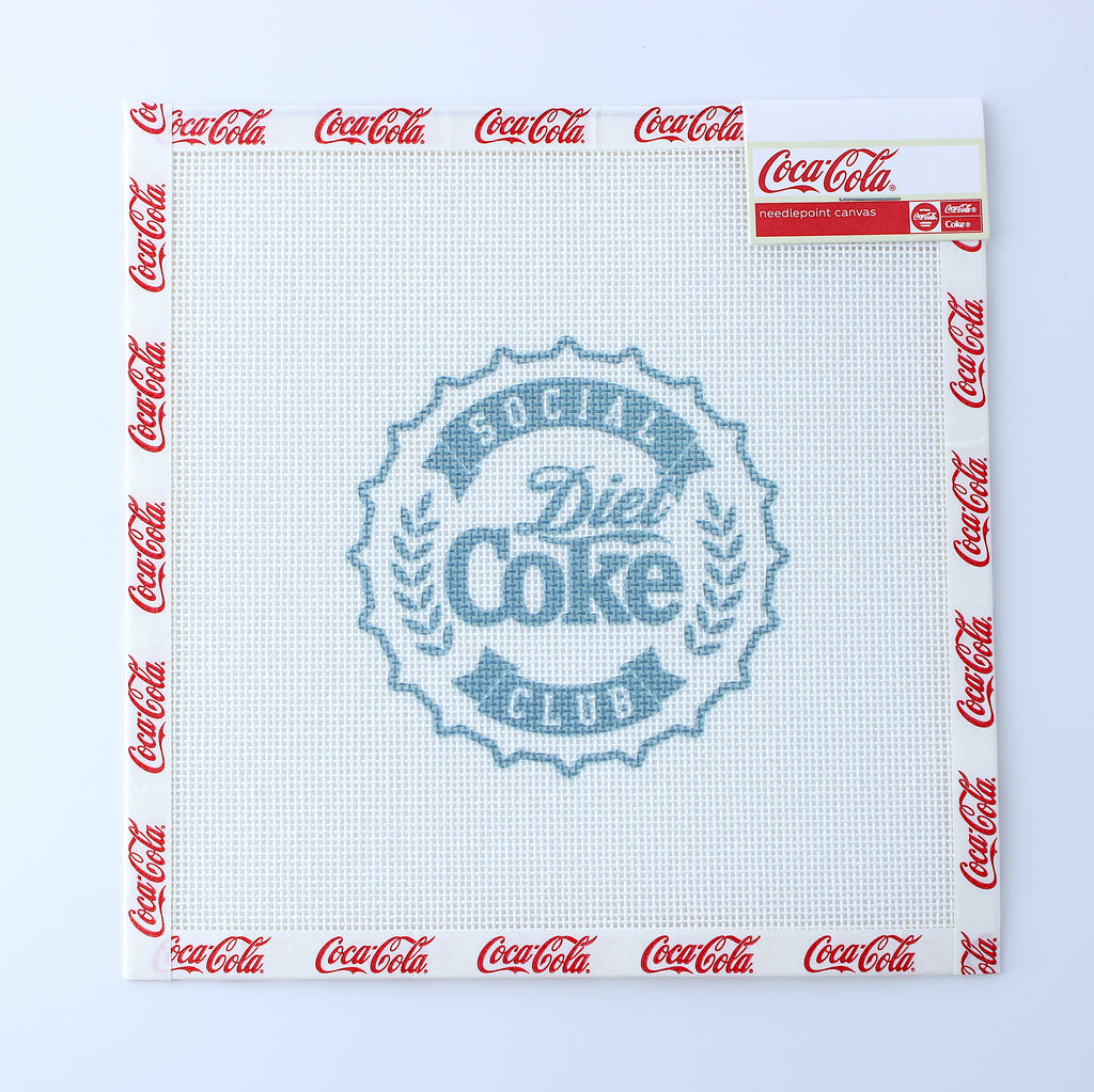 Diet Coke® Social Club Needlepoint Canvas | Licensed Coca-Cola® (Mary Kathryn Design)
