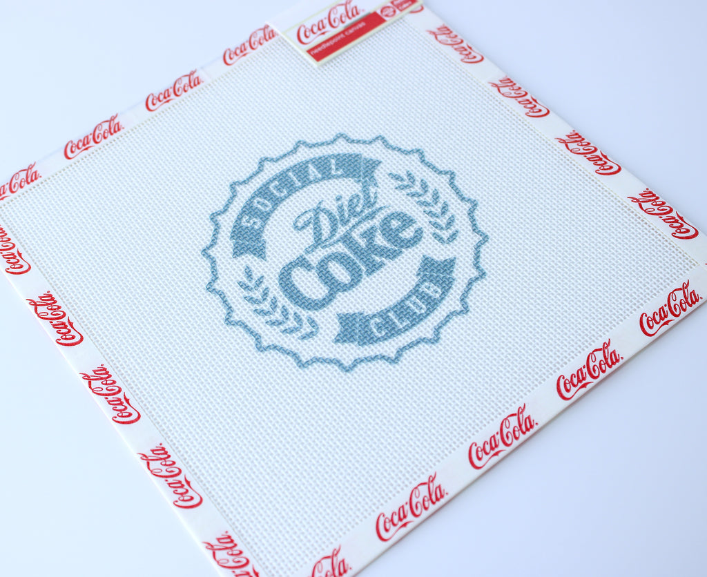 Diet Coke® Social Club Needlepoint Canvas | Licensed Coca-Cola® (Mary Kathryn Design)