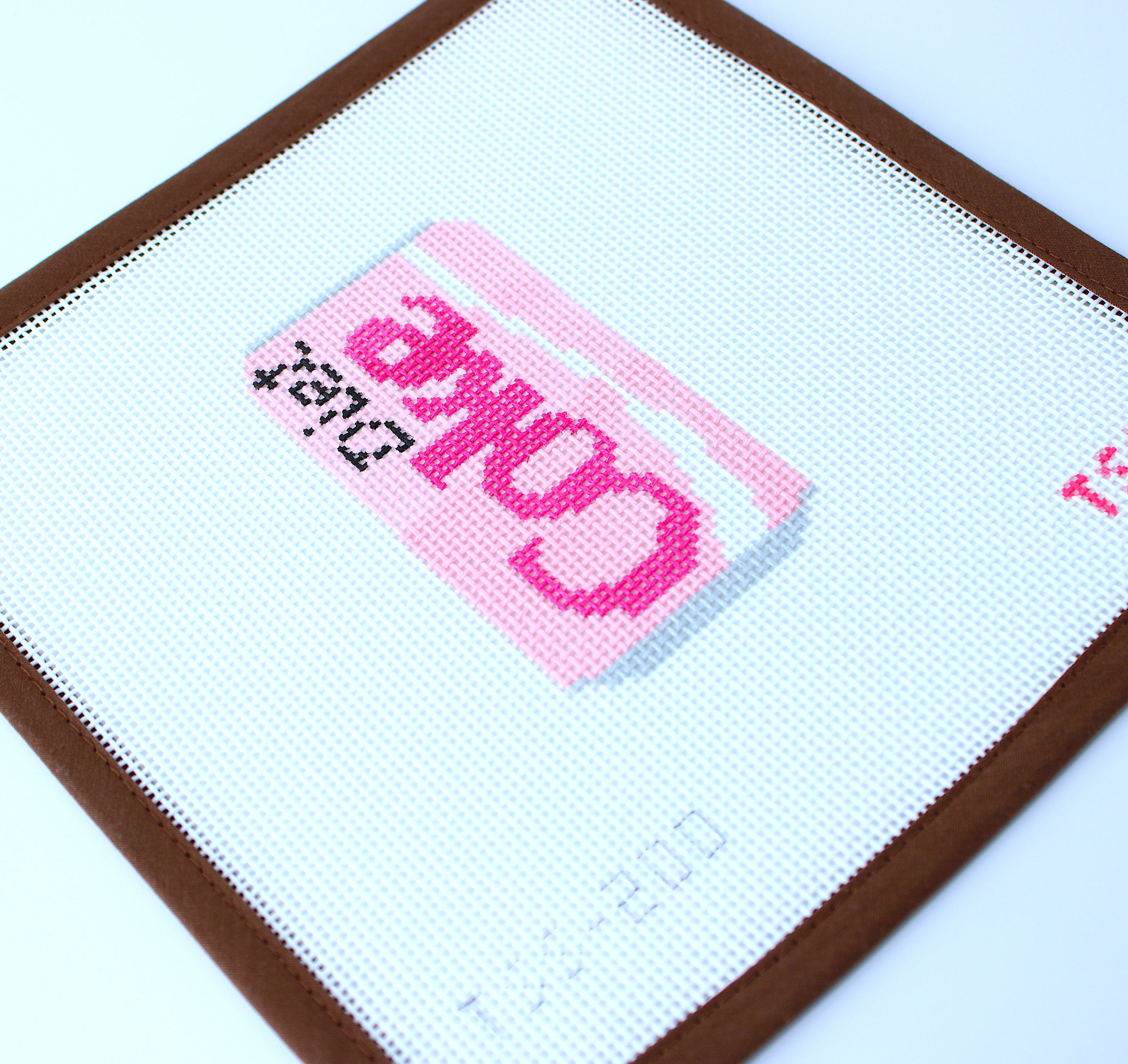 Pink Diet Coke Needlepoint Canvas (The Sassy Stitcher)