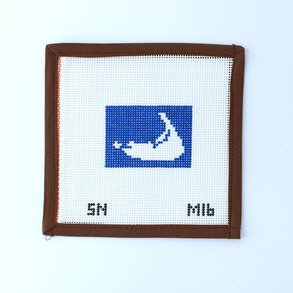 Nantucket on Blue Mini (Silver Needle, Colonial Needle Company)